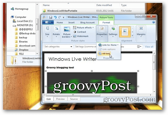 Kako pokrenuti Windows Live Writer iz Dropboxa
