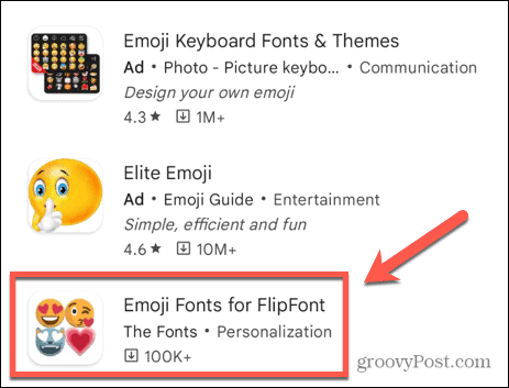 emoji fontovi za aplikaciju flipfont