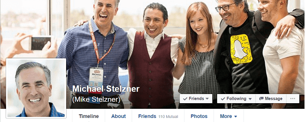 Michael Stelzner pridružio se Facebooku na preporuku Ann Handley iz MarketingProfa.