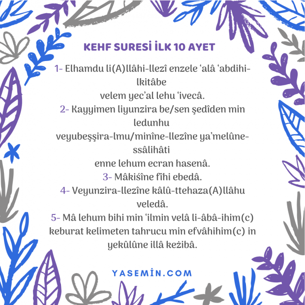 Čitanje prvih 5 stihova Surat al-Kahf na turskom jeziku