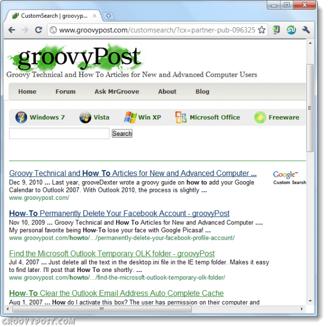 Kako se koristi Google pretraživanje web mjesta putem Omni trake u Chromeu
