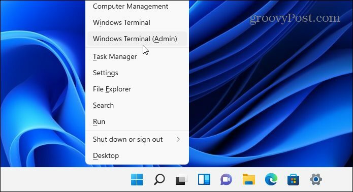 Popravak administratora Windows terminala ntoskrnl.exe bsod Windows 11