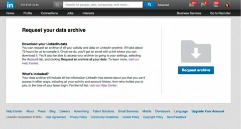 arhiva podataka linkedin
