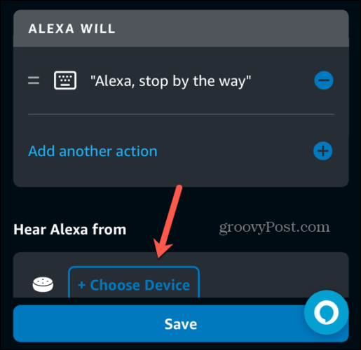 aplikacija alexa odaberite uređaj