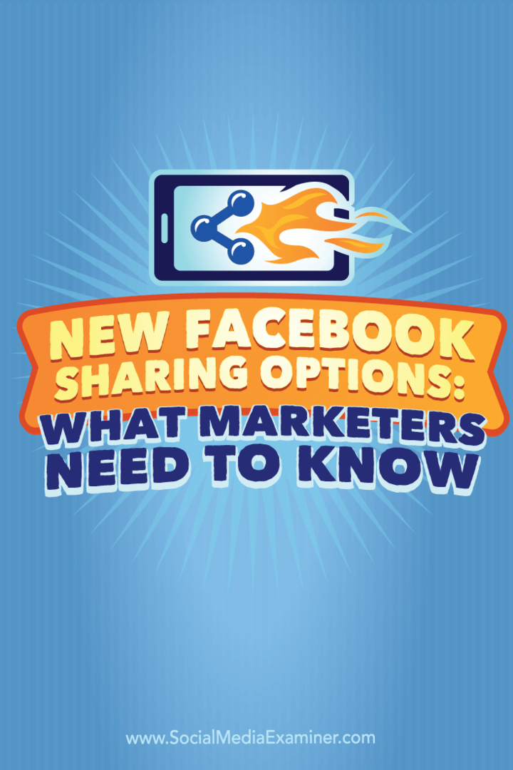Nove mogućnosti dijeljenja Facebooka: Što marketinški stručnjaci trebaju znati: Ispitivač društvenih medija