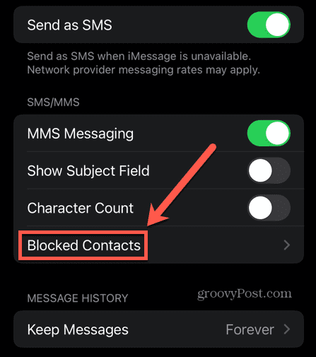 iphone poruke blokirani kontakti
