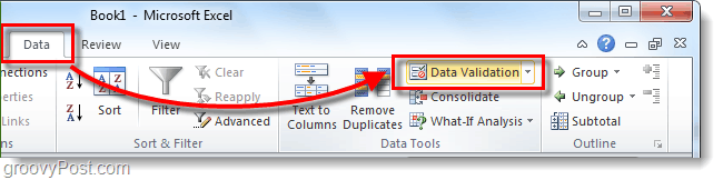 Kako da dodate padajuće popise i provjeru podataka u proračunske tablice Excela 2010