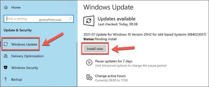 Instaliranje novih ažuriranja sustava Windows