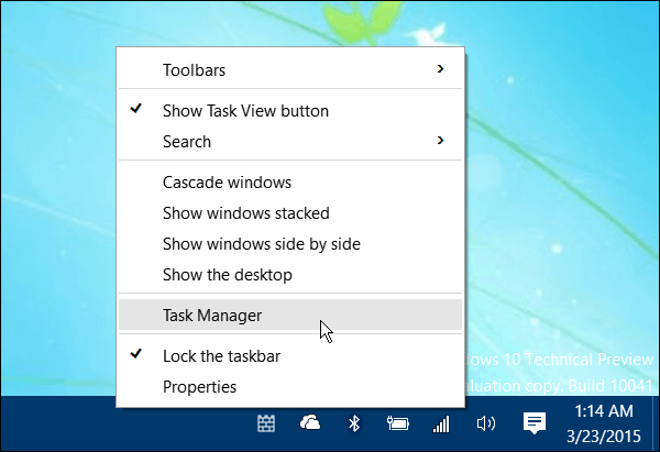 Otvorite upravitelj zadataka Windows 10