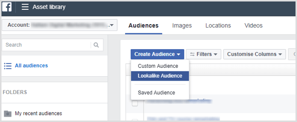 facebook stvoriti publiku nalik na izgled