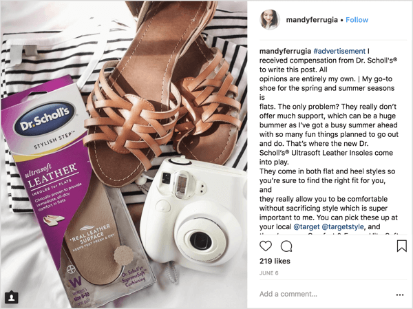 Mandy Ferrugia, ljepotica i životni stil Instagram influencerica, pomogla je promovirati uloške dr. Scholl za stanove u ovom sponzoriranom postu.