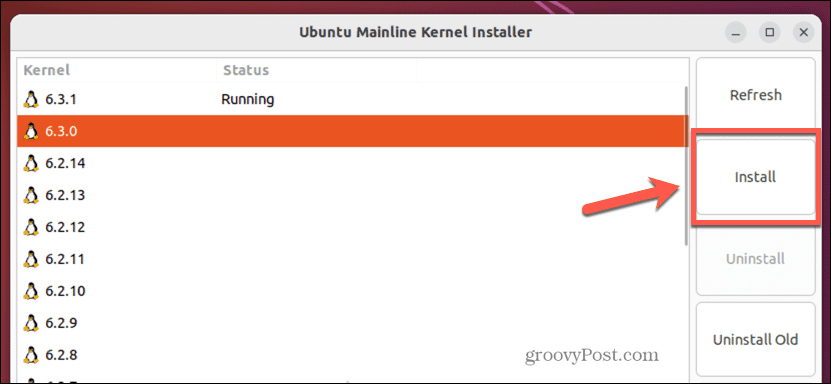 ubuntu instalirajte kernel u glavnoj liniji