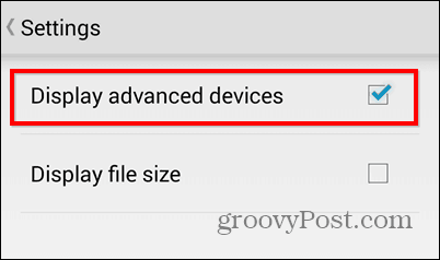 Izvoz datoteka u Dropbox za Android Straight na SD karticu