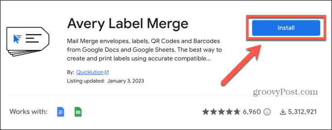 google sheets instaliraj avery label merge