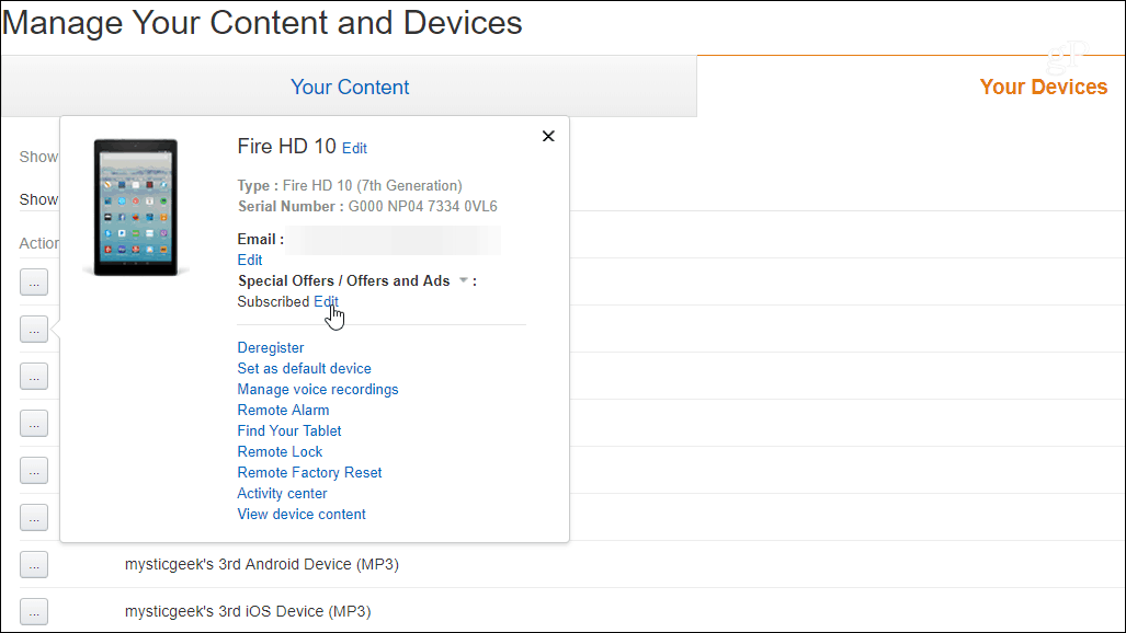 Kako ukloniti oglase s zaključanog zaslona Fire HD 10