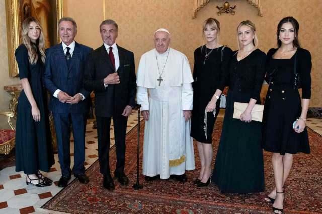 Sylvester Stallone i papa Franjo 