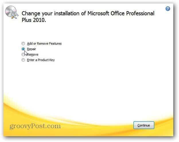 Microsoft Office: dijagnosticiranje problema i popravljanje programa koji ruše