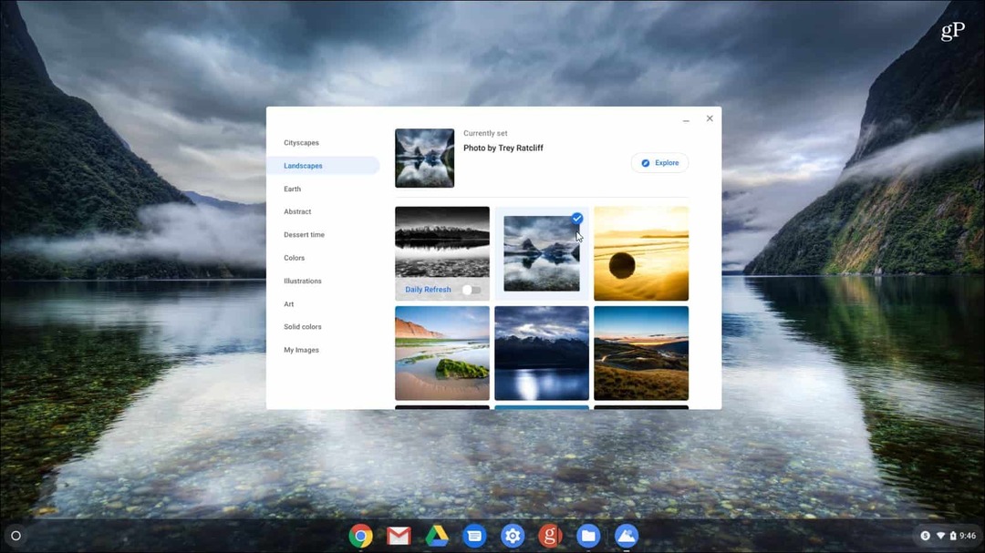 Kako promijeniti pozadinu radne površine na Google Chromebooku