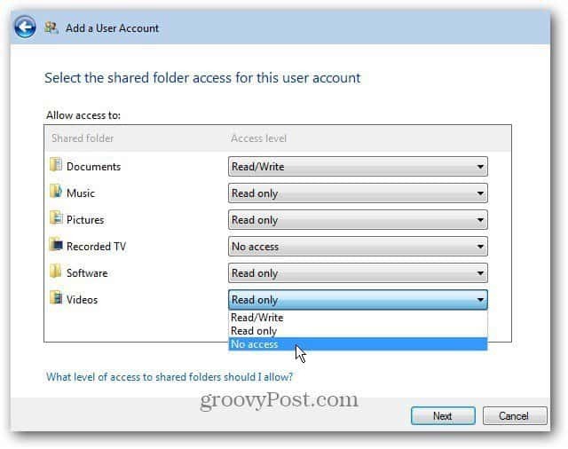 Dodavanje ili uklanjanje korisničkog računa na Windows Home Server 2011