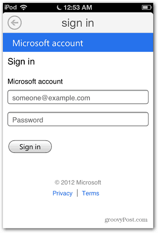 Prijavite se na Microsoft račun
