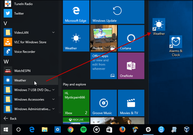 Savjet za Windows 10: Stvorite prečace na radnoj površini za Universal Apps