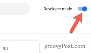 Omogućite način rada razvojnog programera u izborniku proširenja za Google Chrome