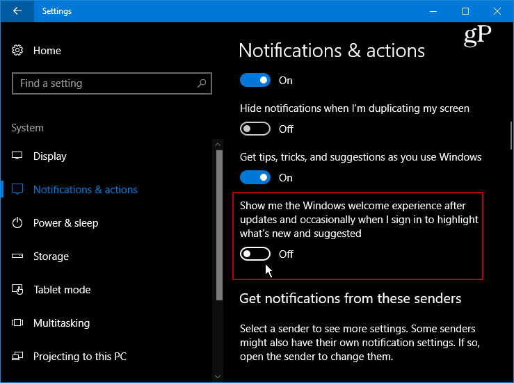 Sakrijte dosadni ekran dobrodošlice nakon ažuriranja Windows 10