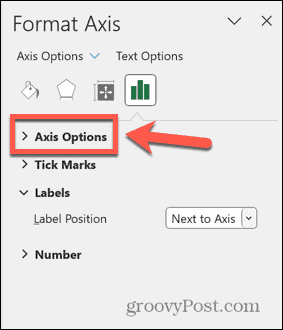 excel axis options