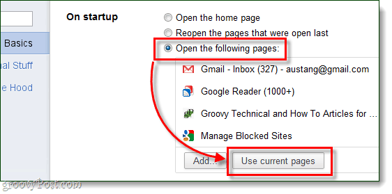 Chrome prilagođeni popis stranica za pokretanje