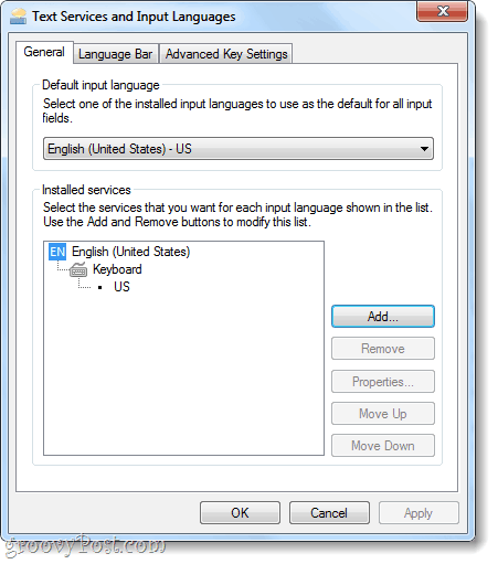 tekstualne usluge i jezici unosa u sustavu Windows 7