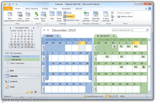 Google kalendar / Outlook 2010 jedan uz drugi