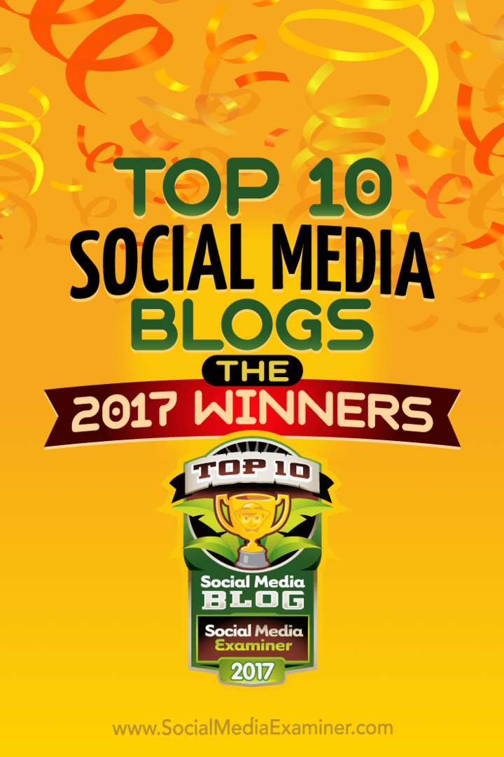 Top 10 blogova o društvenim mrežama: Pobjednici za 2017. godinu: Ispitivač društvenih medija