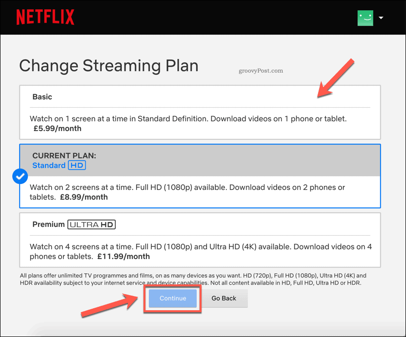 Promjena Netflix pretplatničkih planova