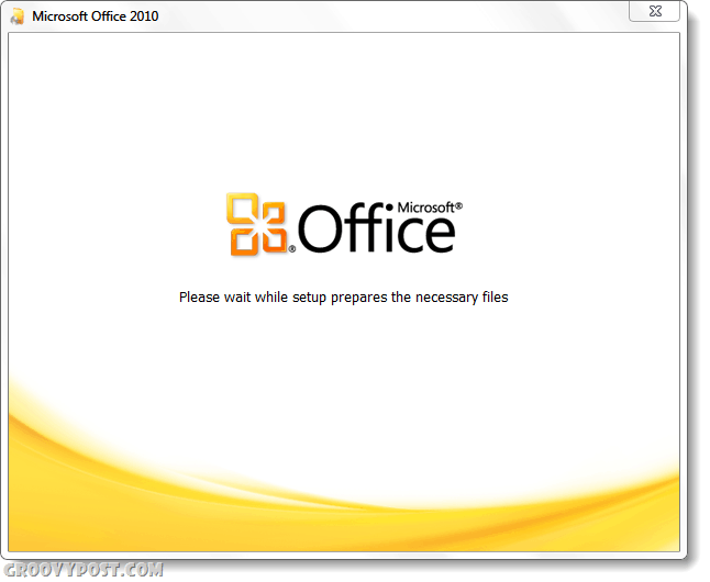 Snimka zaslona instalacijskog programa Office 2010