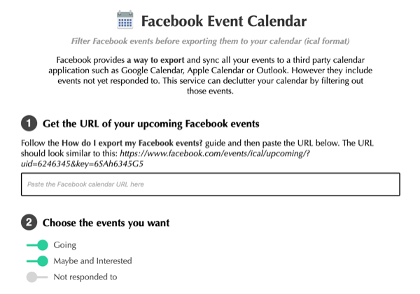Otkrivanje tjedna podcasta marketinga društvenih medija: Facebook kalendar događaja.
