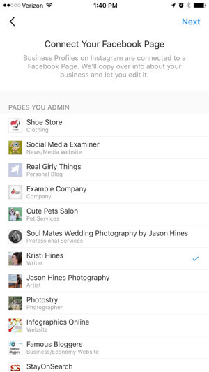instagram poslovni profil povezati s facebook stranicom