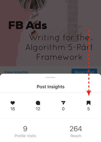 Post Insights za Instagram poslovnu objavu