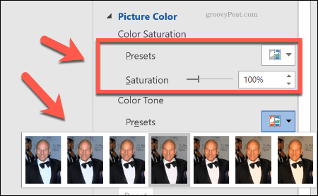 Korekcije boje slike u programu Word