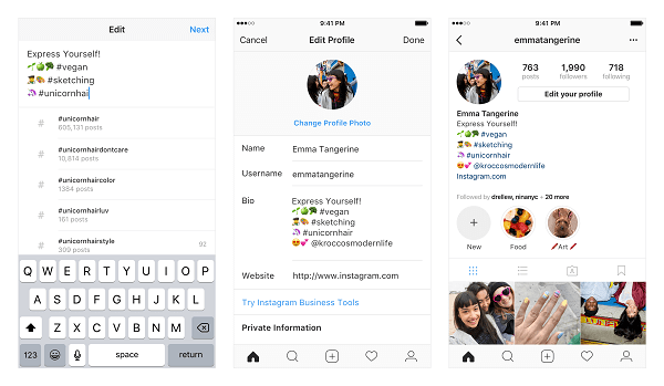 Instagram sada korisnicima omogućuje povezivanje s nekoliko hashtagova i drugih računa s njihovih profila.