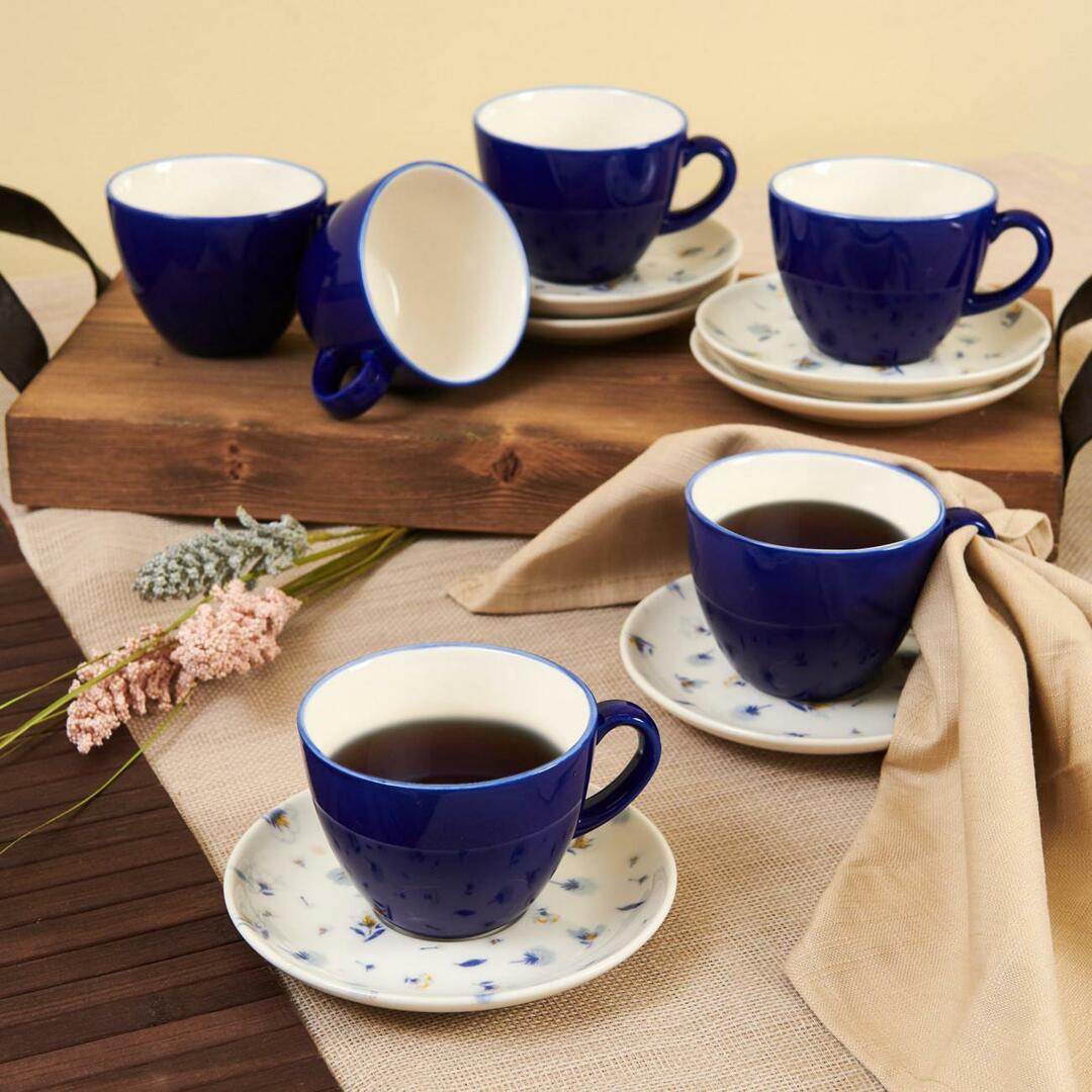 Set šalica za čaj Tulu Porcelain Bloom od 12 dijelova