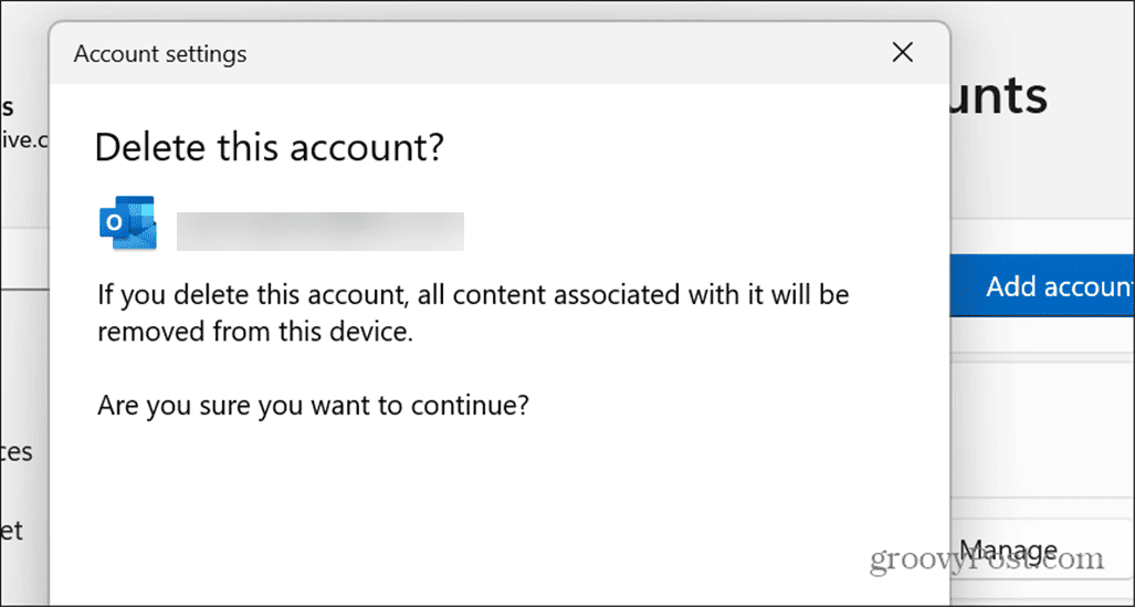 Kako izbrisati pohranjene račune e-pošte u sustavu Windows 11