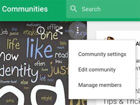 nove postavke zajednice google plus