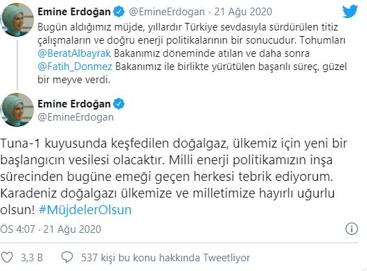 Emine Erdogan dijeli