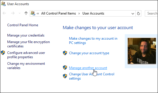 2 Upravljanje drugim računom Windows 10