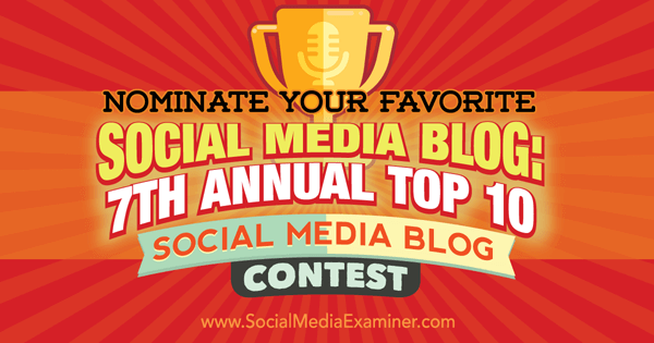 najbolji natječaj za blog na društvenim mrežama
