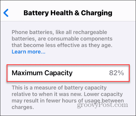 Maksimalni kapacitet baterije