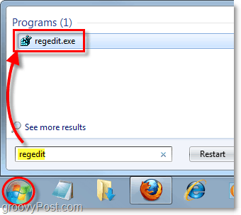 kako pokrenuti uređivač registra u sustavu Windows 7