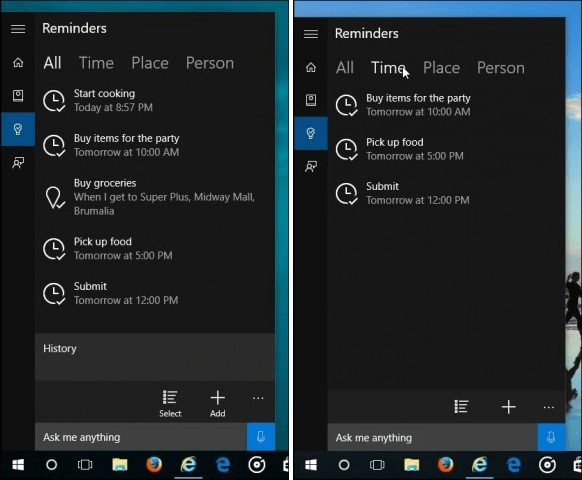 Windows 10 Cortana: Napravite podsjetnike na vremenu, na temelju lokacije