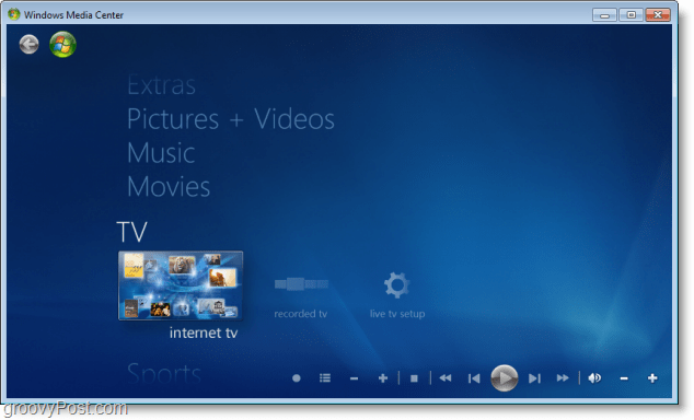 Windows 7 Media Center - internet tv sada radi!