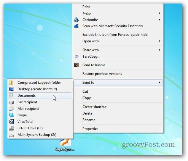 Windows 7 Desni klik na izbornik: Dodajte Kopiraj i premjesti u naredbe mapa